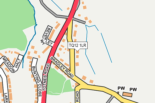 TQ12 1LR map - OS OpenMap – Local (Ordnance Survey)