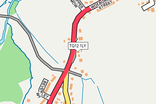 TQ12 1LY map - OS OpenMap – Local (Ordnance Survey)