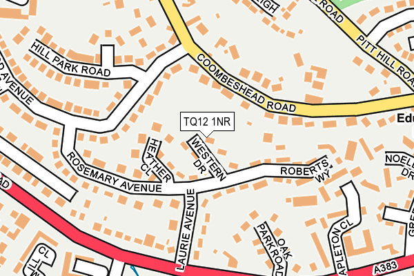 TQ12 1NR map - OS OpenMap – Local (Ordnance Survey)