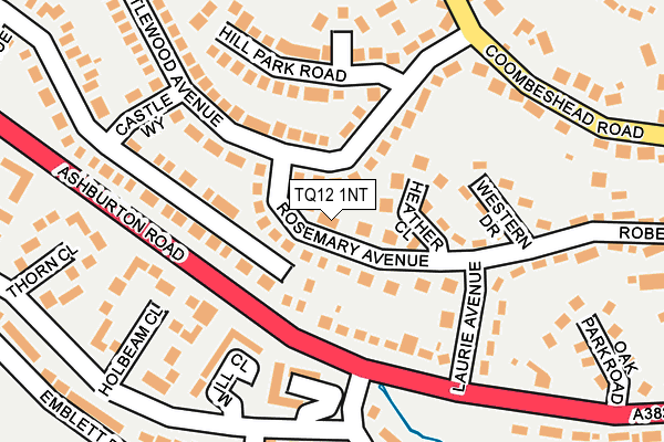 TQ12 1NT map - OS OpenMap – Local (Ordnance Survey)