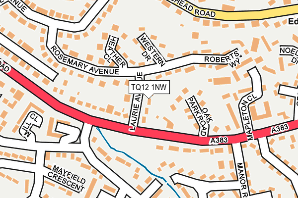 TQ12 1NW map - OS OpenMap – Local (Ordnance Survey)