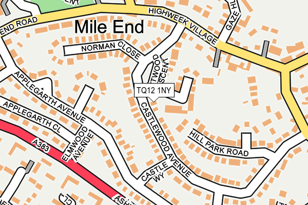 TQ12 1NY map - OS OpenMap – Local (Ordnance Survey)