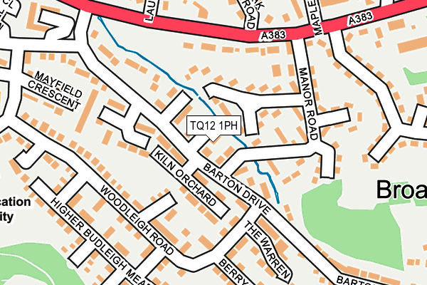 TQ12 1PH map - OS OpenMap – Local (Ordnance Survey)