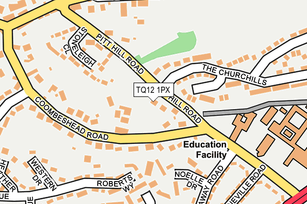 TQ12 1PX map - OS OpenMap – Local (Ordnance Survey)