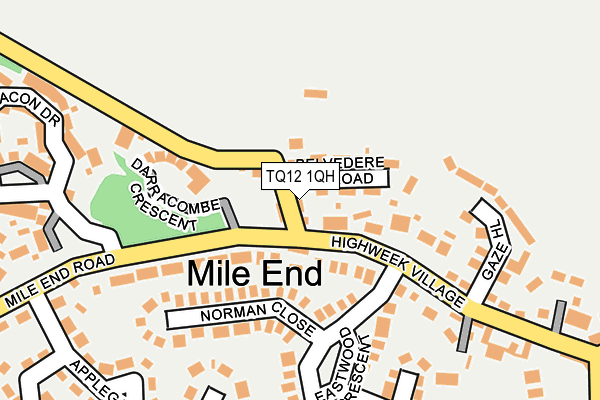 TQ12 1QH map - OS OpenMap – Local (Ordnance Survey)