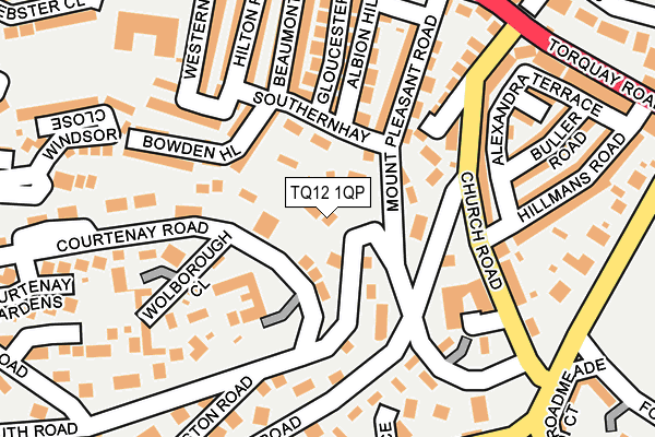 TQ12 1QP map - OS OpenMap – Local (Ordnance Survey)