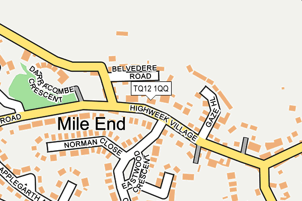 TQ12 1QQ map - OS OpenMap – Local (Ordnance Survey)