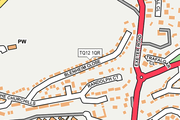 TQ12 1QR map - OS OpenMap – Local (Ordnance Survey)