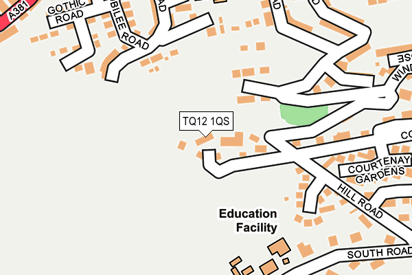 TQ12 1QS map - OS OpenMap – Local (Ordnance Survey)