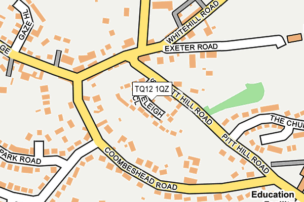 TQ12 1QZ map - OS OpenMap – Local (Ordnance Survey)