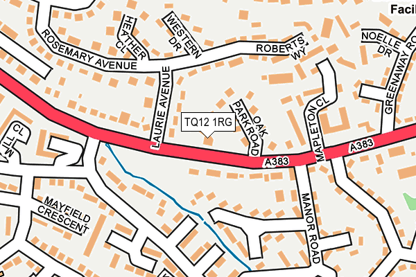 TQ12 1RG map - OS OpenMap – Local (Ordnance Survey)
