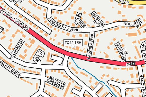 TQ12 1RH map - OS OpenMap – Local (Ordnance Survey)