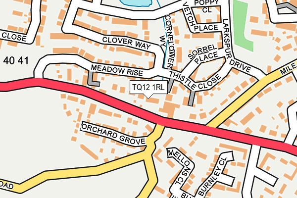 TQ12 1RL map - OS OpenMap – Local (Ordnance Survey)