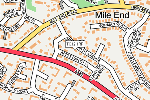 TQ12 1RP map - OS OpenMap – Local (Ordnance Survey)