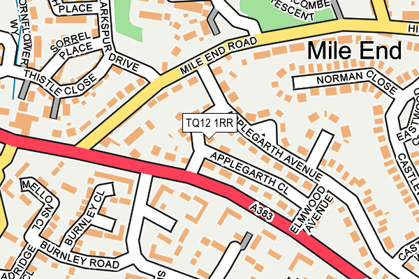 TQ12 1RR map - OS OpenMap – Local (Ordnance Survey)