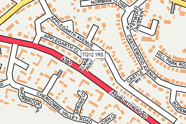 TQ12 1RS map - OS OpenMap – Local (Ordnance Survey)