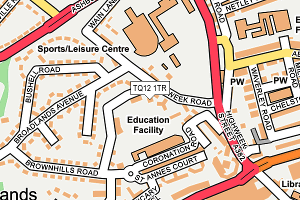 TQ12 1TR map - OS OpenMap – Local (Ordnance Survey)
