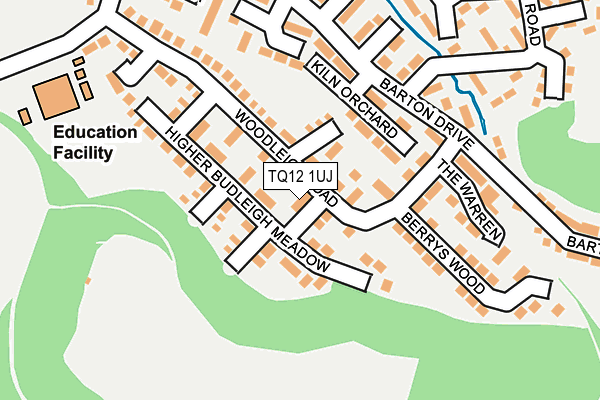 TQ12 1UJ map - OS OpenMap – Local (Ordnance Survey)