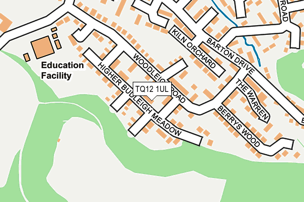 TQ12 1UL map - OS OpenMap – Local (Ordnance Survey)