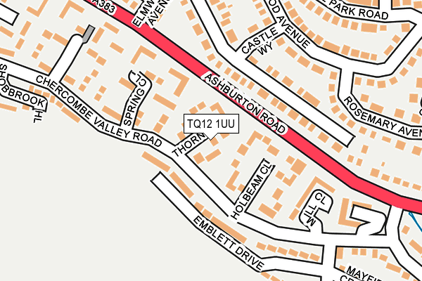 TQ12 1UU map - OS OpenMap – Local (Ordnance Survey)