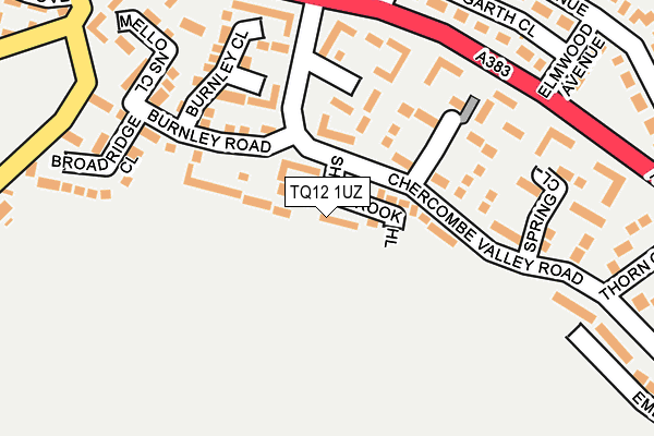 TQ12 1UZ map - OS OpenMap – Local (Ordnance Survey)