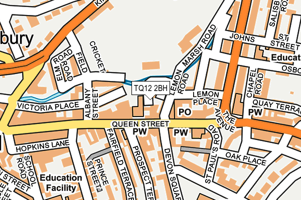TQ12 2BH map - OS OpenMap – Local (Ordnance Survey)