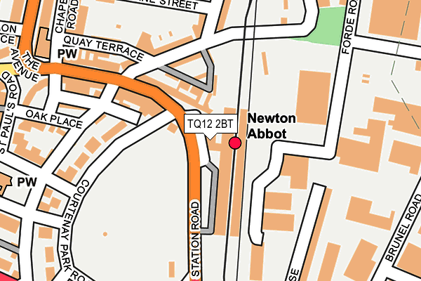 TQ12 2BT map - OS OpenMap – Local (Ordnance Survey)