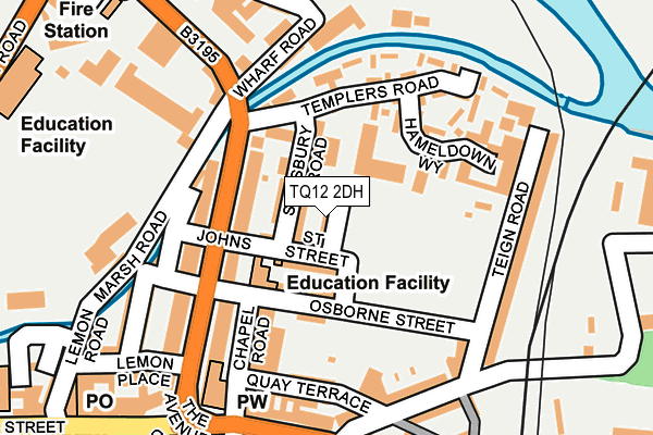 TQ12 2DH map - OS OpenMap – Local (Ordnance Survey)