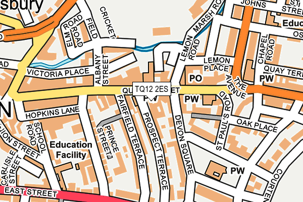TQ12 2ES map - OS OpenMap – Local (Ordnance Survey)