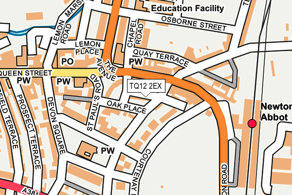 TQ12 2EX map - OS OpenMap – Local (Ordnance Survey)