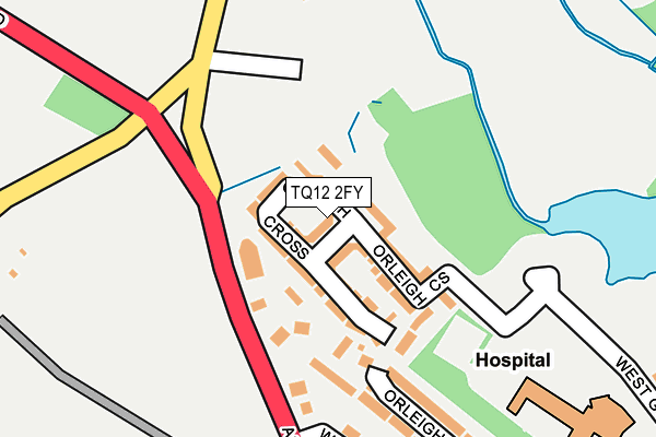 TQ12 2FY map - OS OpenMap – Local (Ordnance Survey)