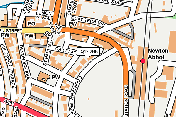 TQ12 2HB map - OS OpenMap – Local (Ordnance Survey)