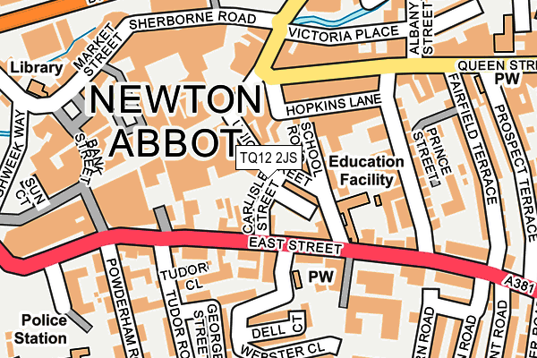 Map of INDIAN KITCHEN NEWTON ABBOT LIMITED at local scale