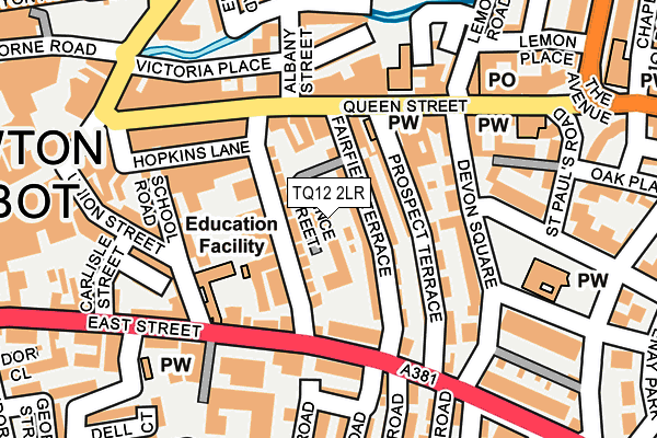 TQ12 2LR map - OS OpenMap – Local (Ordnance Survey)