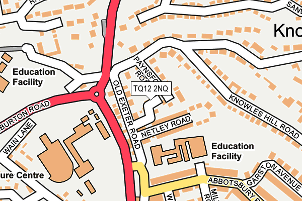 TQ12 2NQ map - OS OpenMap – Local (Ordnance Survey)