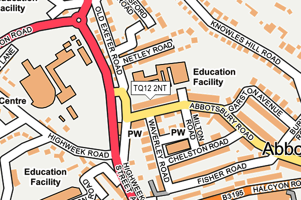 TQ12 2NT map - OS OpenMap – Local (Ordnance Survey)