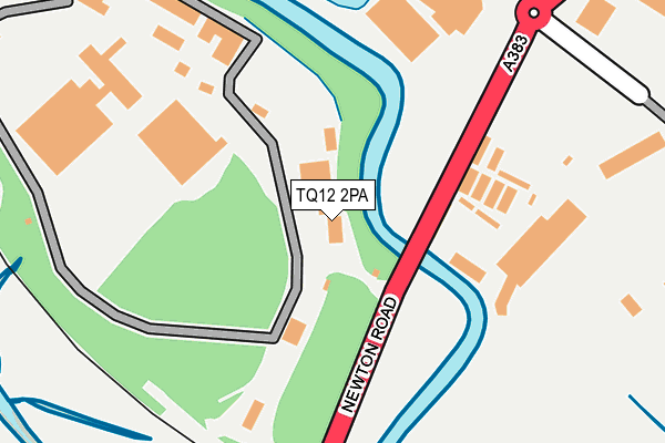 TQ12 2PA map - OS OpenMap – Local (Ordnance Survey)