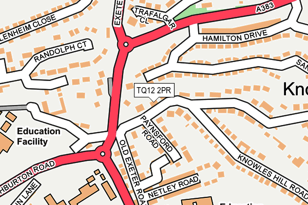 TQ12 2PR map - OS OpenMap – Local (Ordnance Survey)