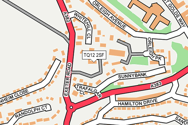 TQ12 2SF map - OS OpenMap – Local (Ordnance Survey)