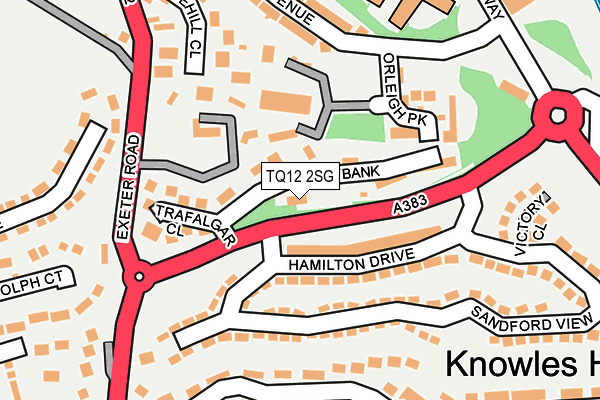 TQ12 2SG map - OS OpenMap – Local (Ordnance Survey)