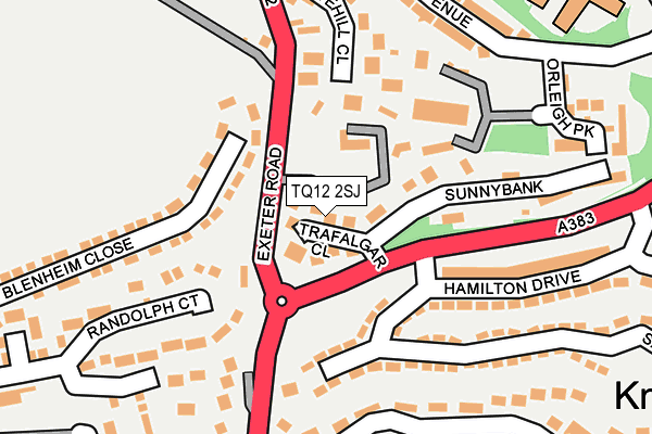 TQ12 2SJ map - OS OpenMap – Local (Ordnance Survey)