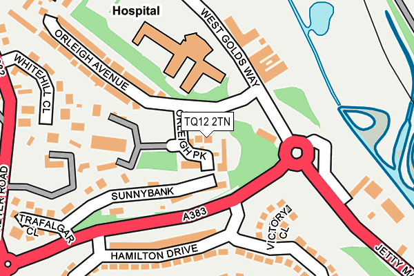 TQ12 2TN map - OS OpenMap – Local (Ordnance Survey)