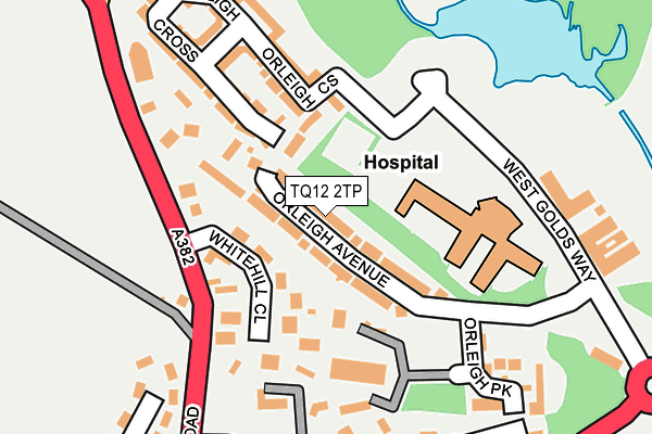 TQ12 2TP map - OS OpenMap – Local (Ordnance Survey)