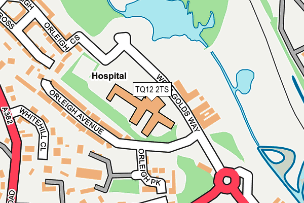TQ12 2TS map - OS OpenMap – Local (Ordnance Survey)