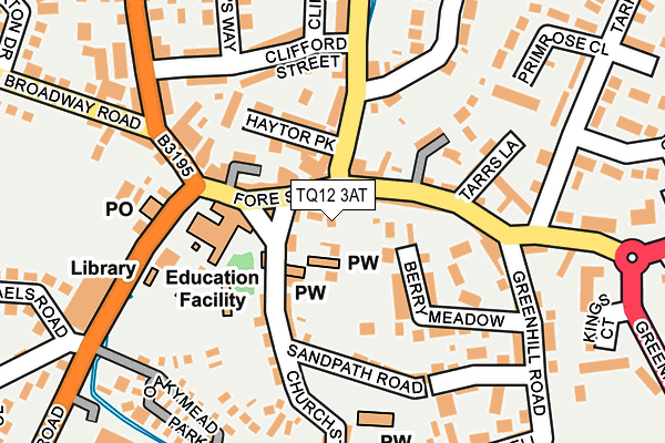 TQ12 3AT map - OS OpenMap – Local (Ordnance Survey)