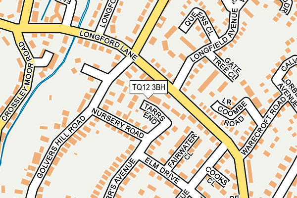 TQ12 3BH map - OS OpenMap – Local (Ordnance Survey)