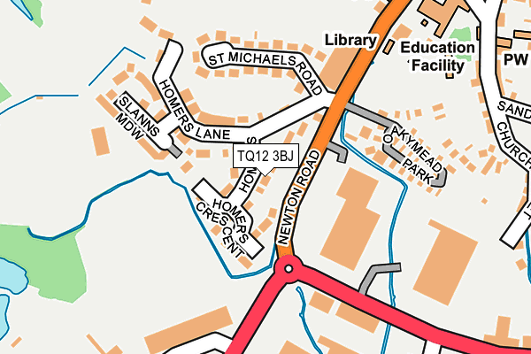 TQ12 3BJ map - OS OpenMap – Local (Ordnance Survey)