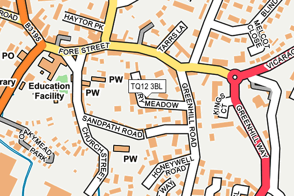 TQ12 3BL map - OS OpenMap – Local (Ordnance Survey)