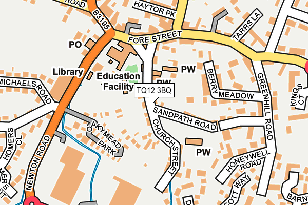 TQ12 3BQ map - OS OpenMap – Local (Ordnance Survey)