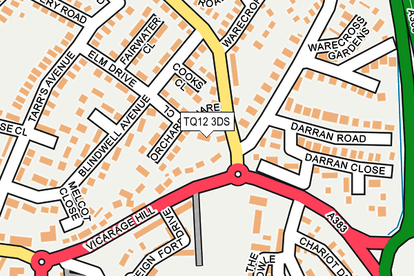 TQ12 3DS map - OS OpenMap – Local (Ordnance Survey)